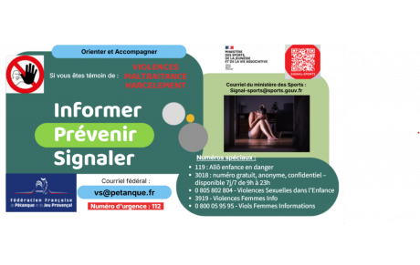 Contre la violence, la maltraitance, le Harcélement